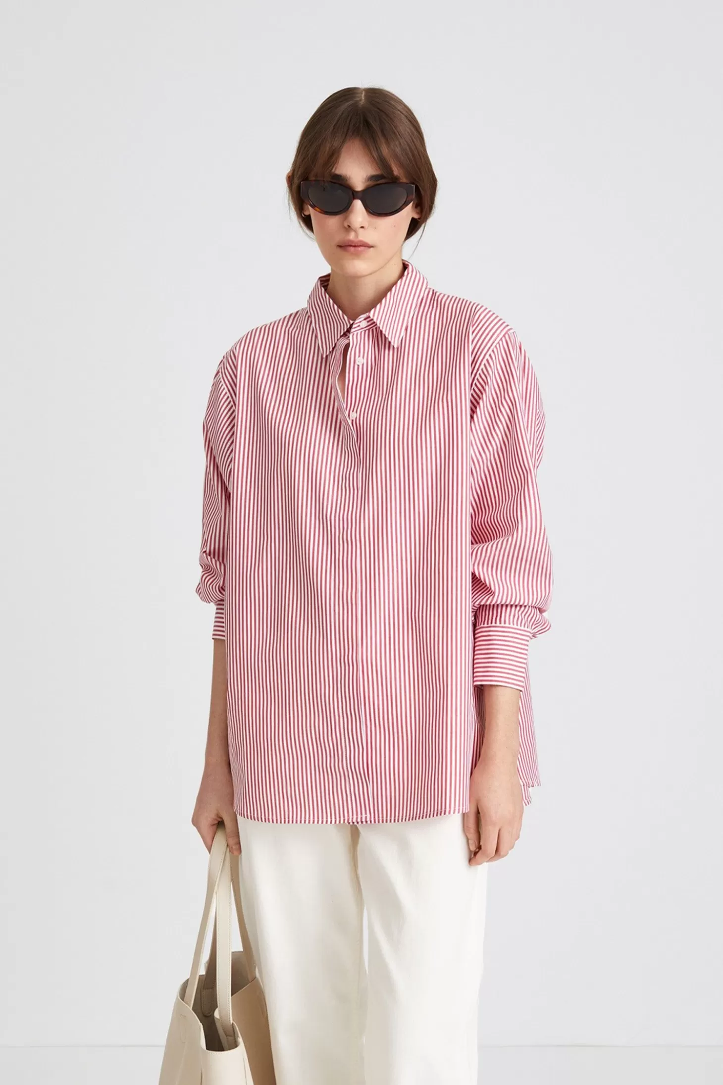 Stylein Tops & Shirts-Jeanne Shirt - Red Striped