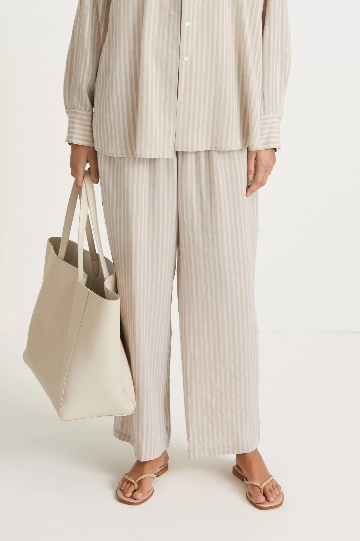 Stylein Trousers & Shorts-Maria Trouser - Nougat Stripe